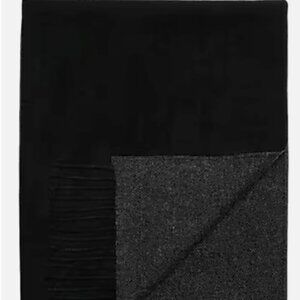 Pronto Uomo Double Face Scarf - Black/Charcoal